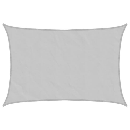 Voile d'ombrage gris clair 6x4 m 100% polyester oxford