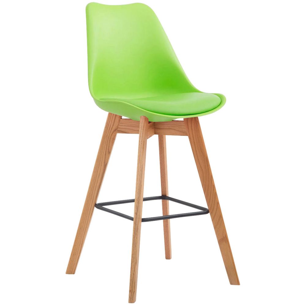 Lot de 2 tabourets de bar metz plastique naturel