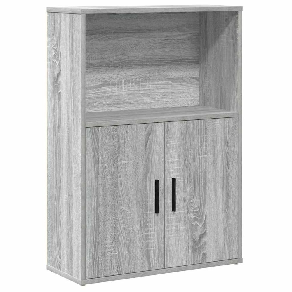 Bibliothèque sonoma gris 60x24x85 cm bois d'ingénierie