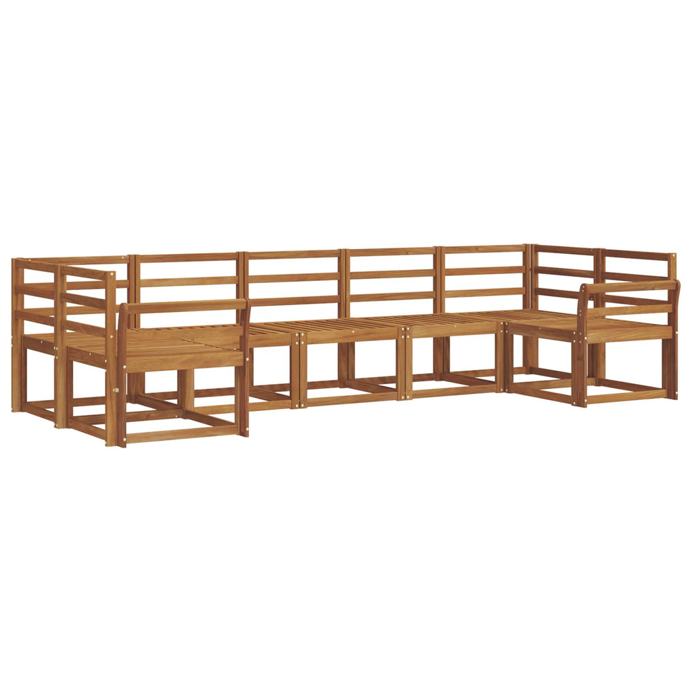 Ensemble de canapés d'extérieur 7 pcs naturel