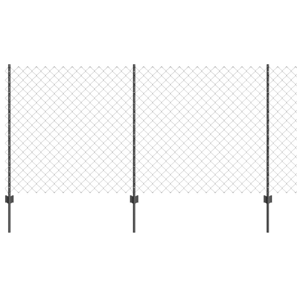 Clôture grillagée avec poteau 10 x 1,2 m acier recouvert de pvc