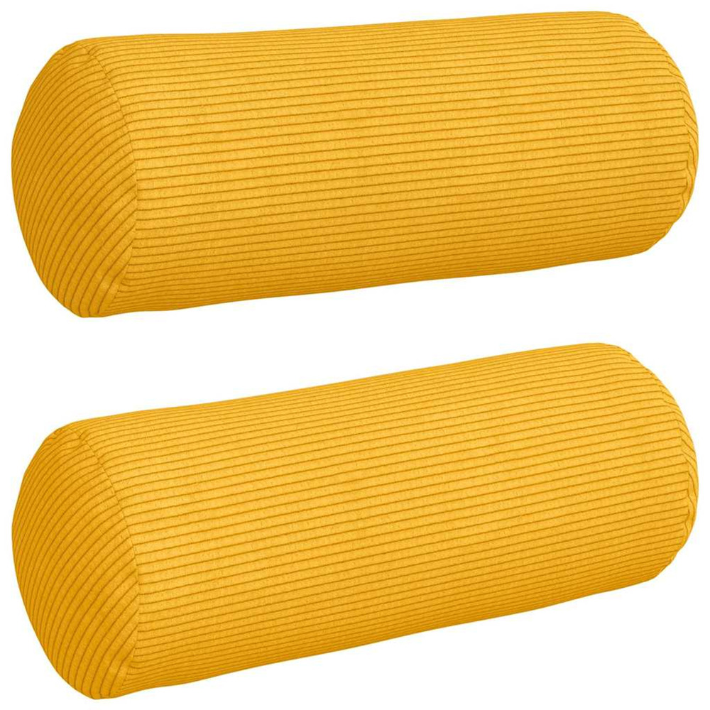 Coussins d'accent 2 pcs jaune clair ø 15 x 40 cm