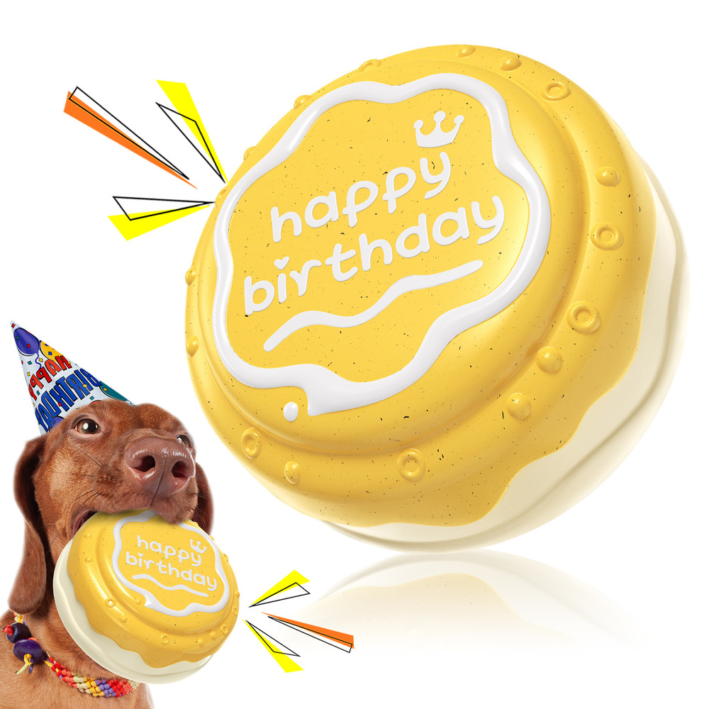 Jouets pour mâcher pour chien gâteau d'anniversaire