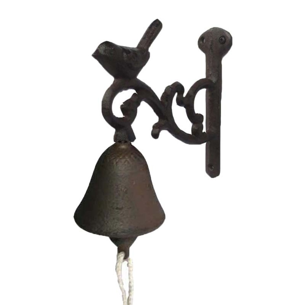 Clochette oiseau fonte 14x8x16cm