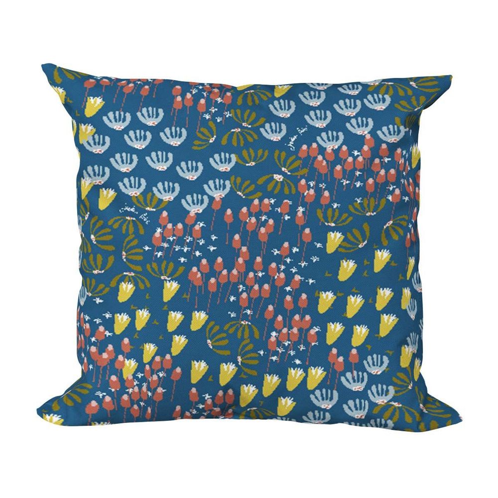 Coussin décoratif en tissu imprimé eveil 40 x 40 cm