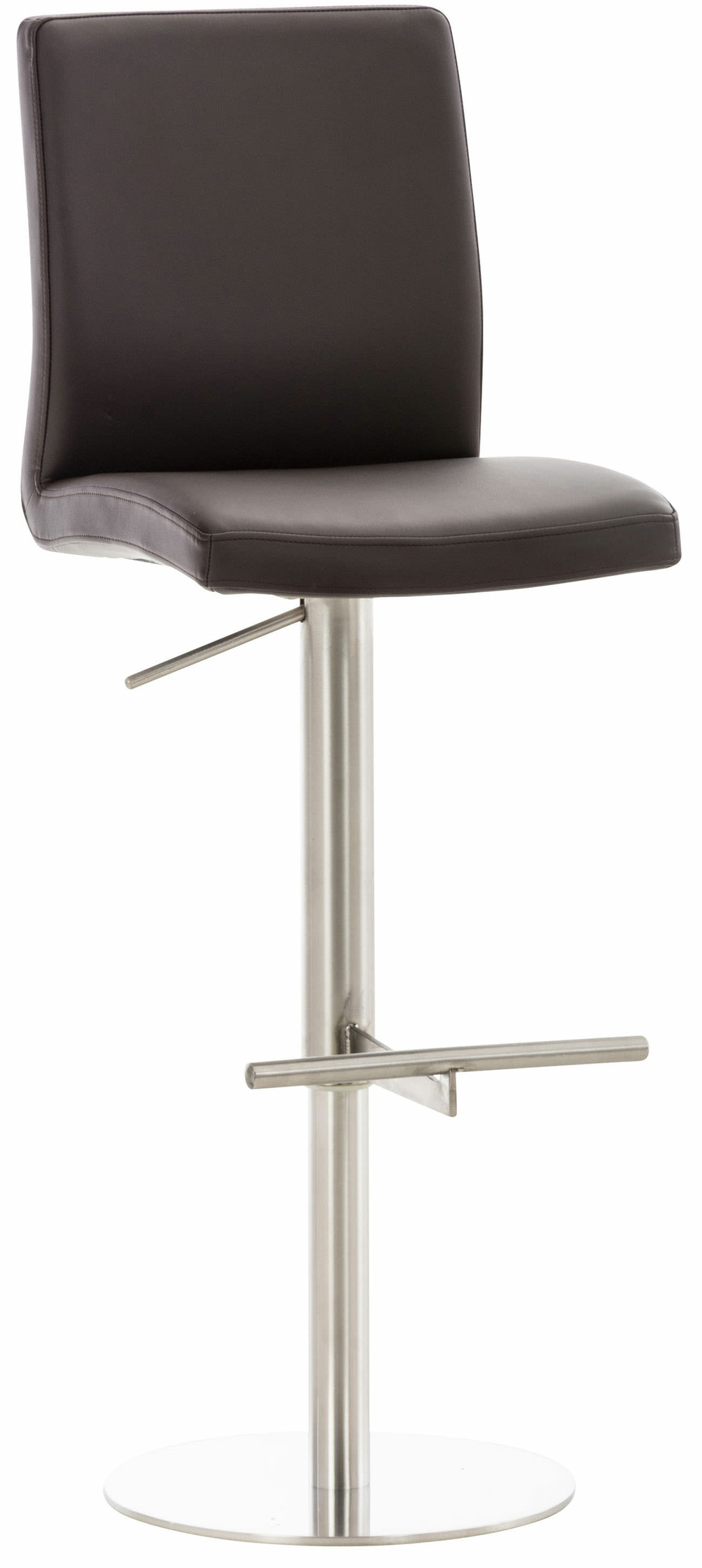 Tabouret de bar cadiz simili cuir acier inoxydable