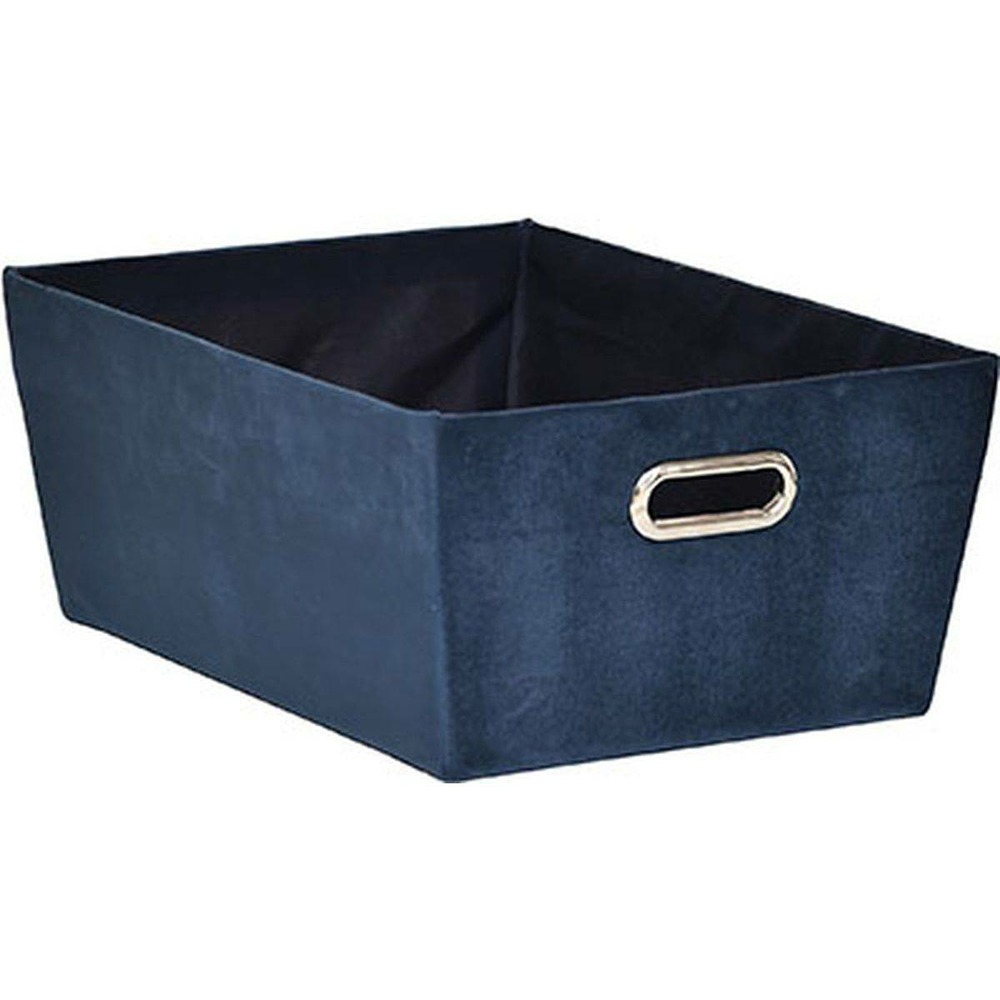 Paniere dressing velours h18xp45xl32,5 cm - bleu jeans