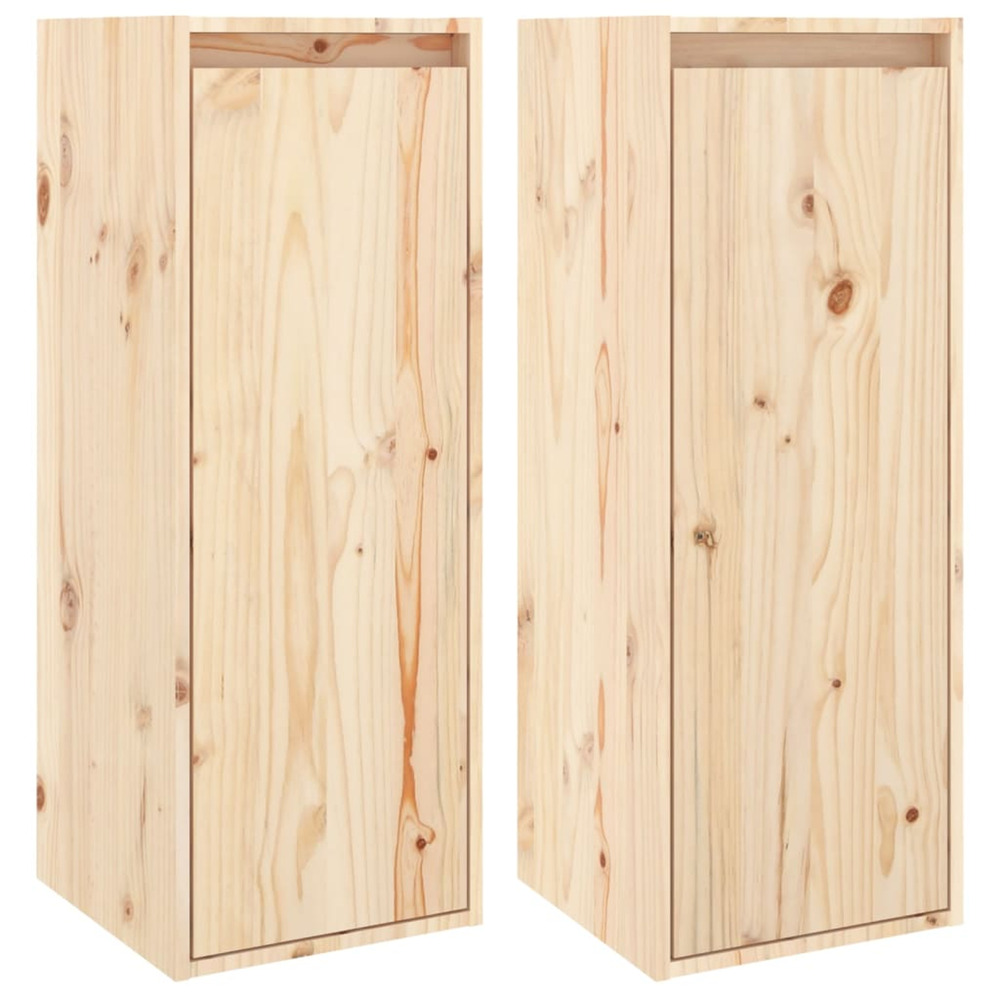 Armoires murales 2 pcs 30x30x80 cm bois de pin massif
