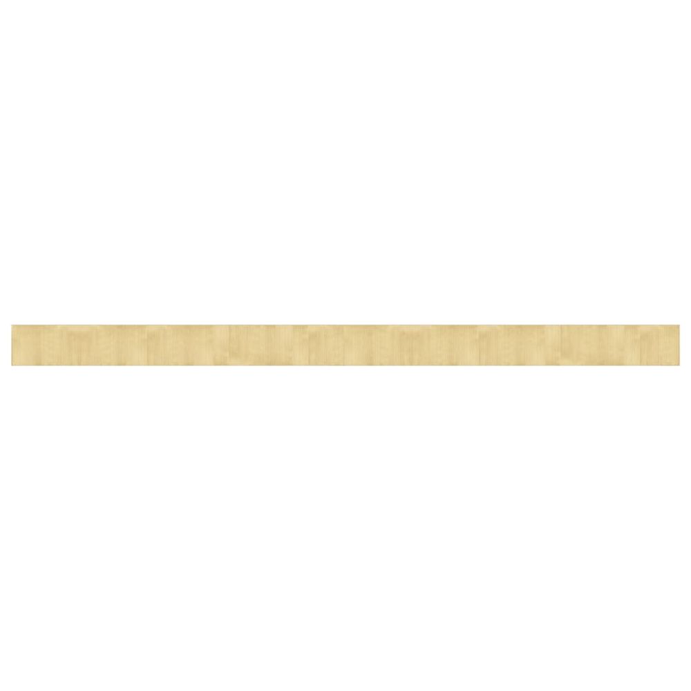 Tapis rectangulaire naturel clair 60x1000 cm bambou