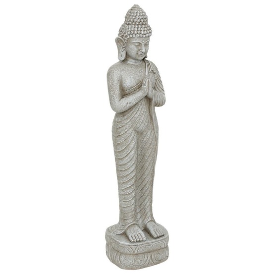 Bouddha déco extérieur sakin h.100cm magnésie gris
