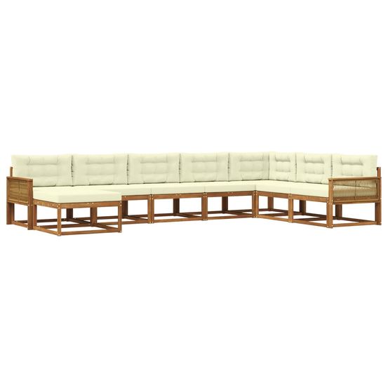 Ensemble de canapés d'extérieur 8 pc naturel et crème