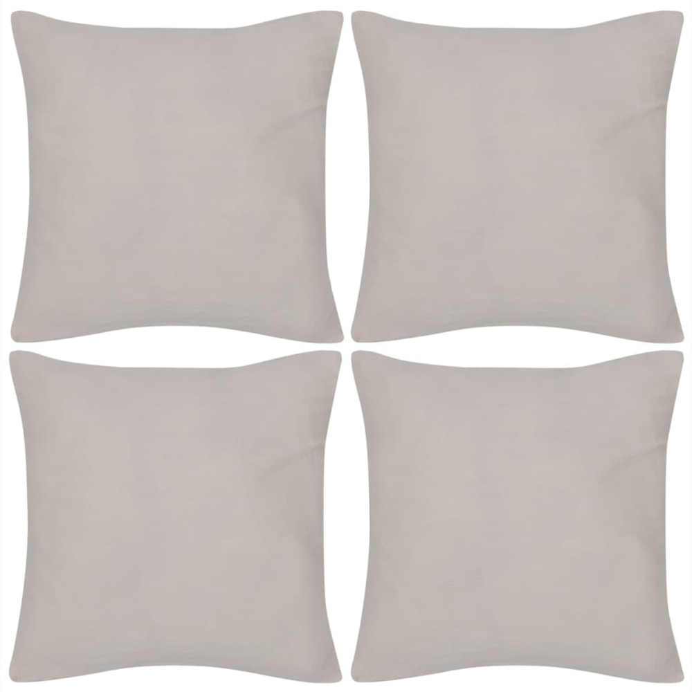 4 HOUSSES DE COUSSIN EN COTON-(869129)