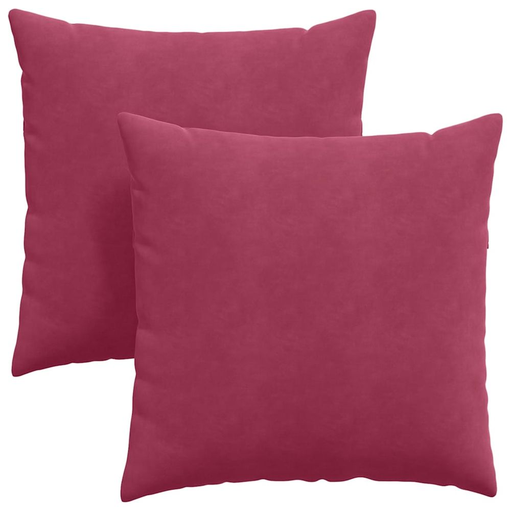 Coussins de canapé 2 pcs bordeaux 80 x 80 cm