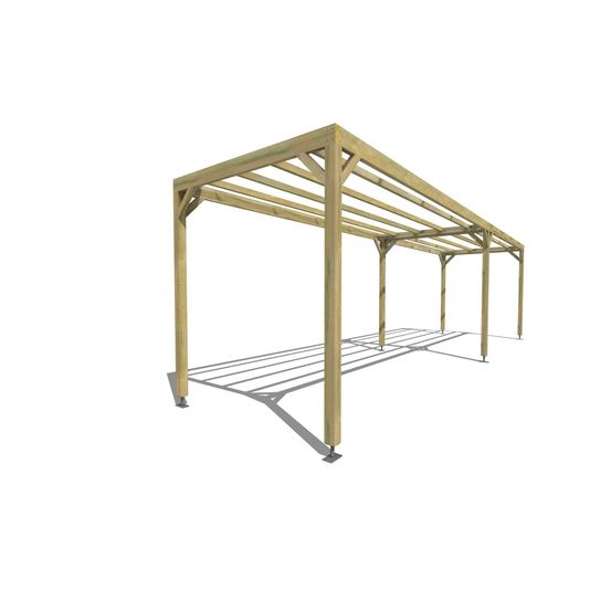 Pergola bois • 9m x 2m • indépendante • sens largeur • livraison comprise
