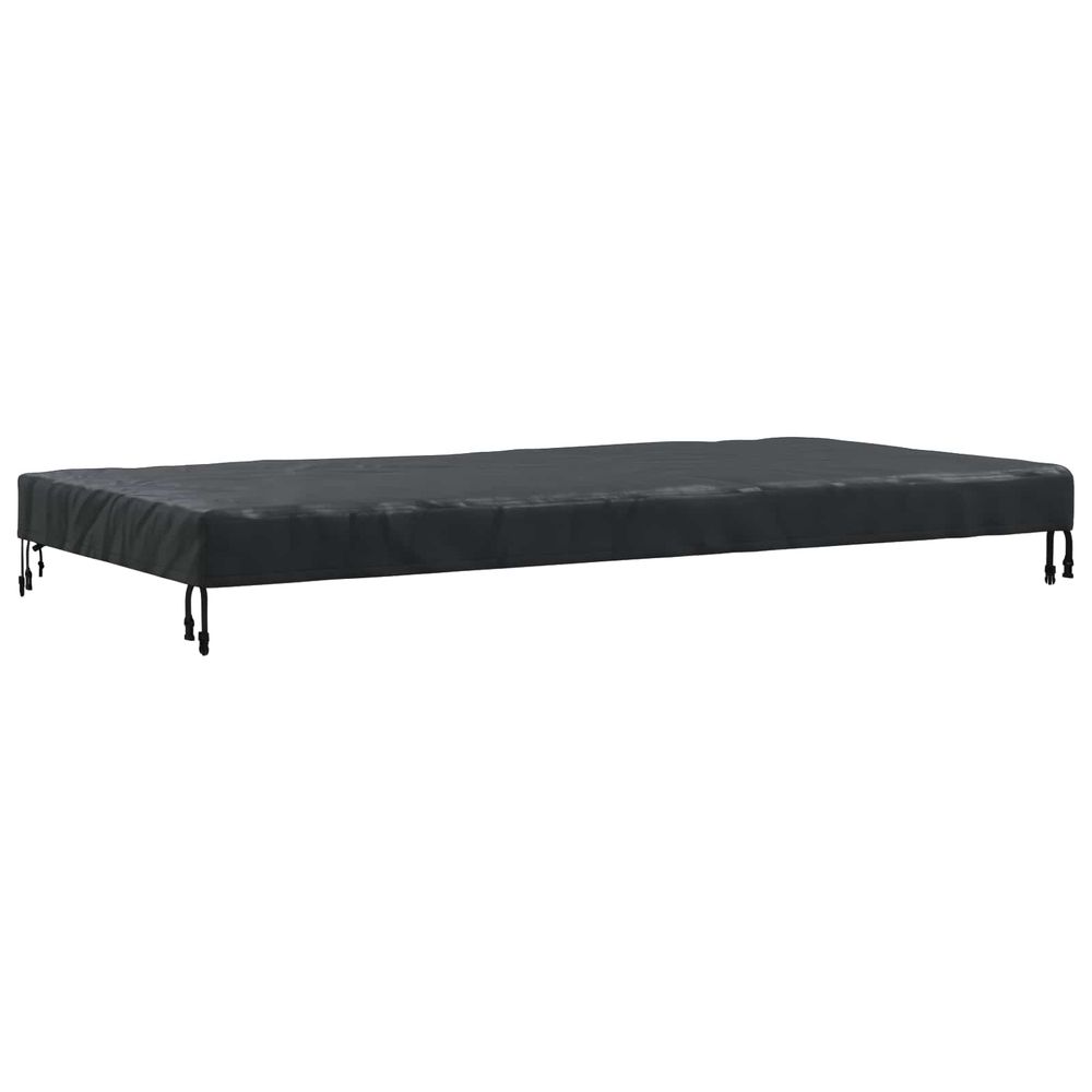 Housse de table 202 x 102 x 15 cm tissu rectangulaire noir