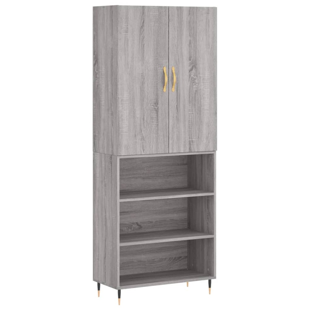 Buffet bahut commode armoire meuble de rangement organisateur cuisine salle de séjour salon haut sonoma 69,5 x 34 x 180 cm bo