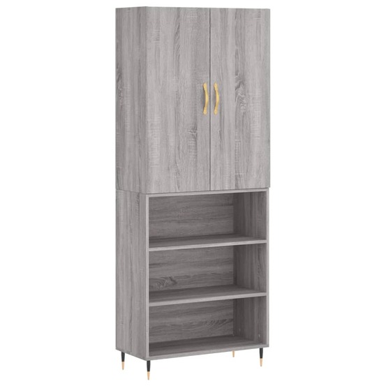 Buffet bahut commode armoire meuble de rangement organisateur cuisine salle de séjour salon haut sonoma 69,5 x 34 x 180 cm bo