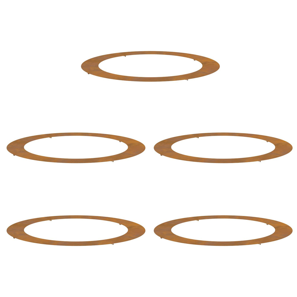 Adapté pour anneaux d'arbre plats 5 pcs marron ø90 / 120 cm