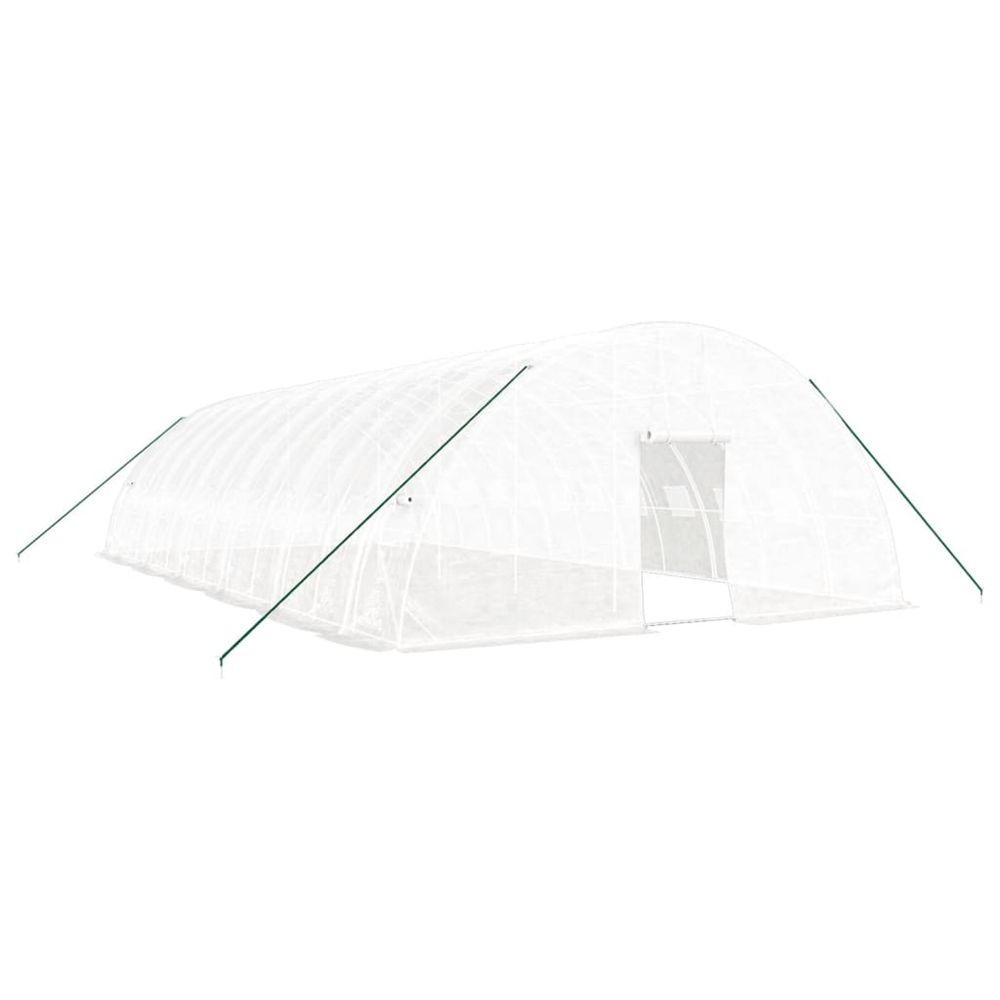 Serre avec cadre en acier blanc 72 m² 12x6x2,85 m