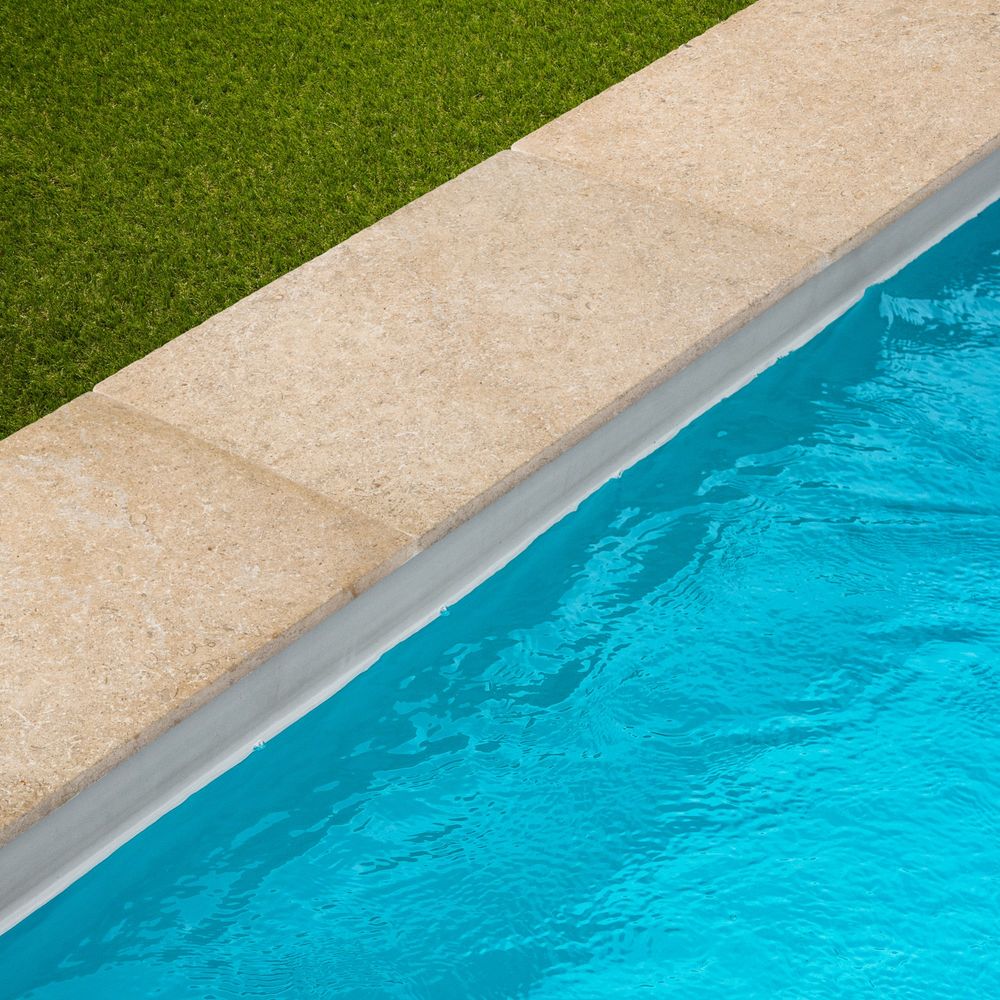 Margelle de piscine pierre d'egypte bronze 60x40x2 cm bord droit (à l'unité) - ro'ma nature