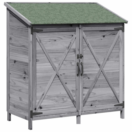 Abri de jardin gris 106 x 56 x 113,5 cm bois de sapin massif