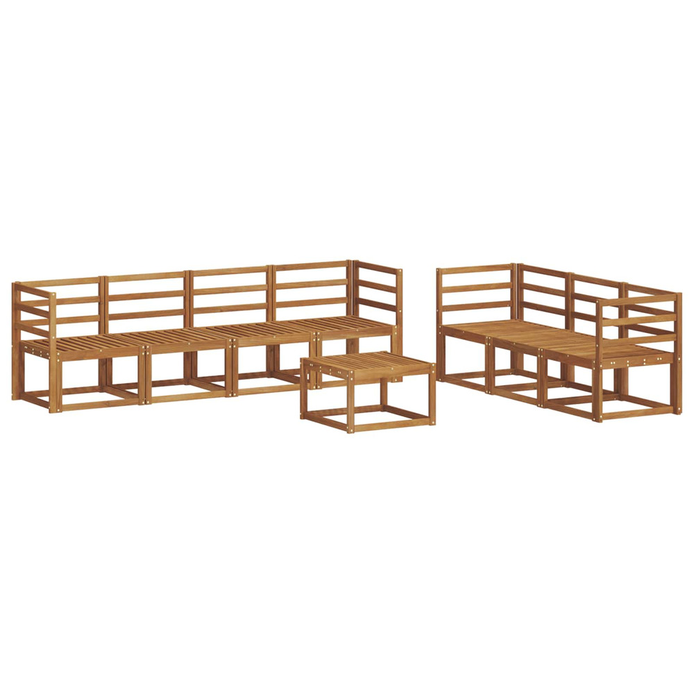 Ensemble de canapés d'extérieur 8 pcs naturel