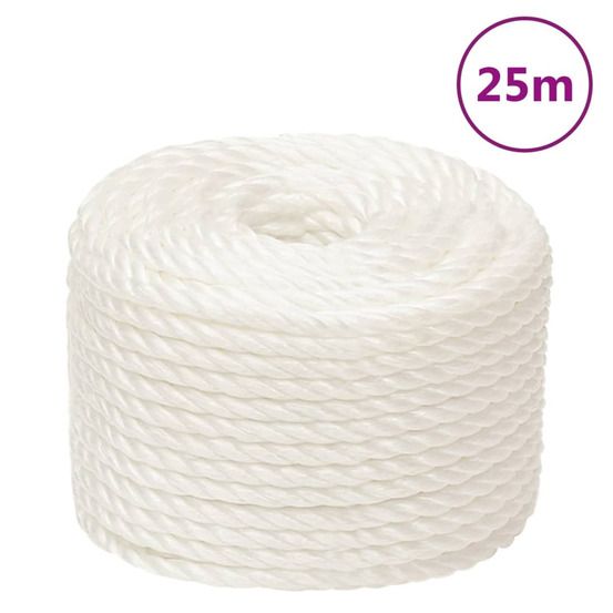 Corde de travail blanc 14 mm 25 m polypropylène
