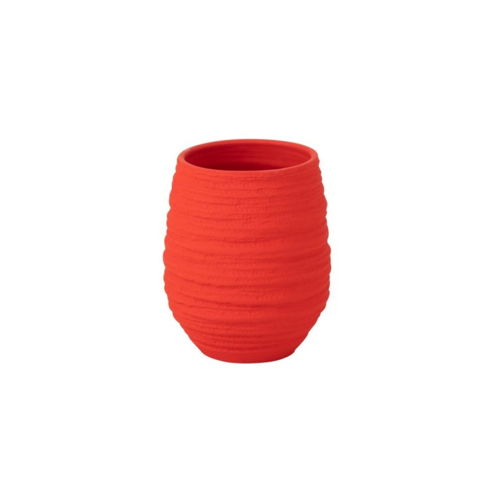 Cache-pot en céramique rouge 21x18x23 cm