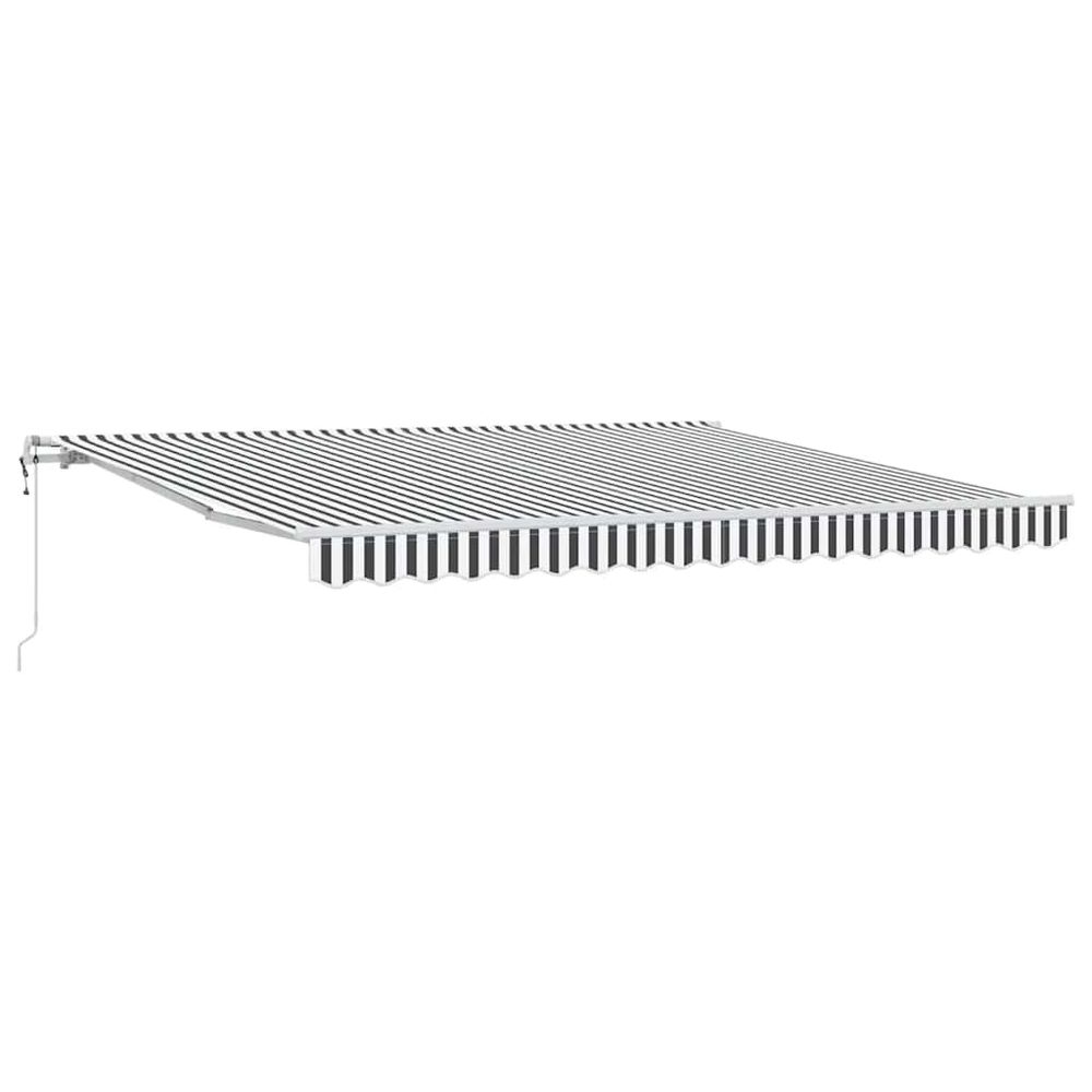 Auvent rétractable automatique anthracite et blanc 400x300 cm