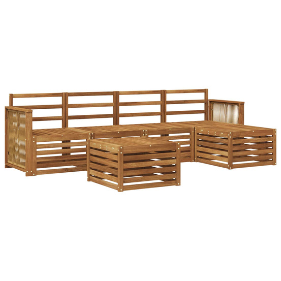 Ensemble de canapés d'extérieur 6 pcs naturel