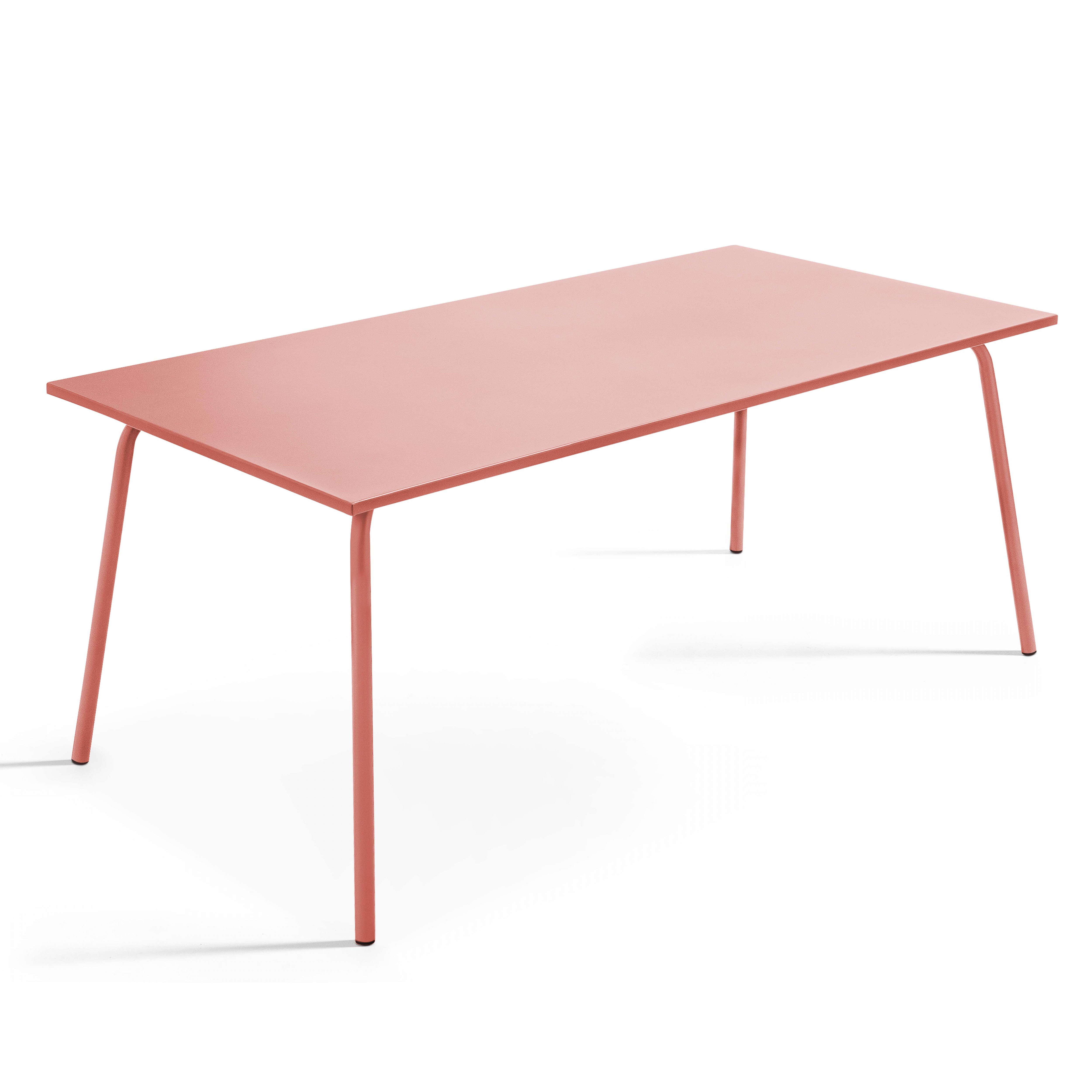 Table à manger rectangulaire en acier argile 180 cm