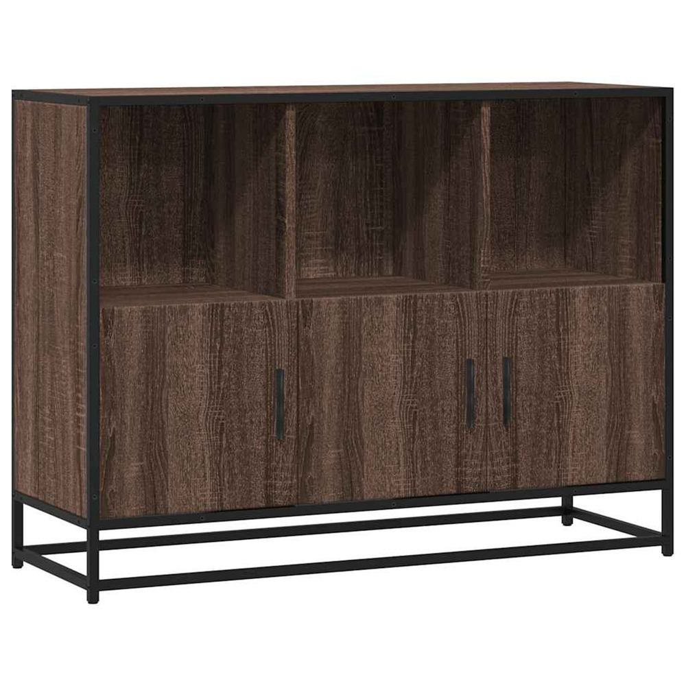 Buffet chêne marron 100x35x76 cm bois d'ingénierie