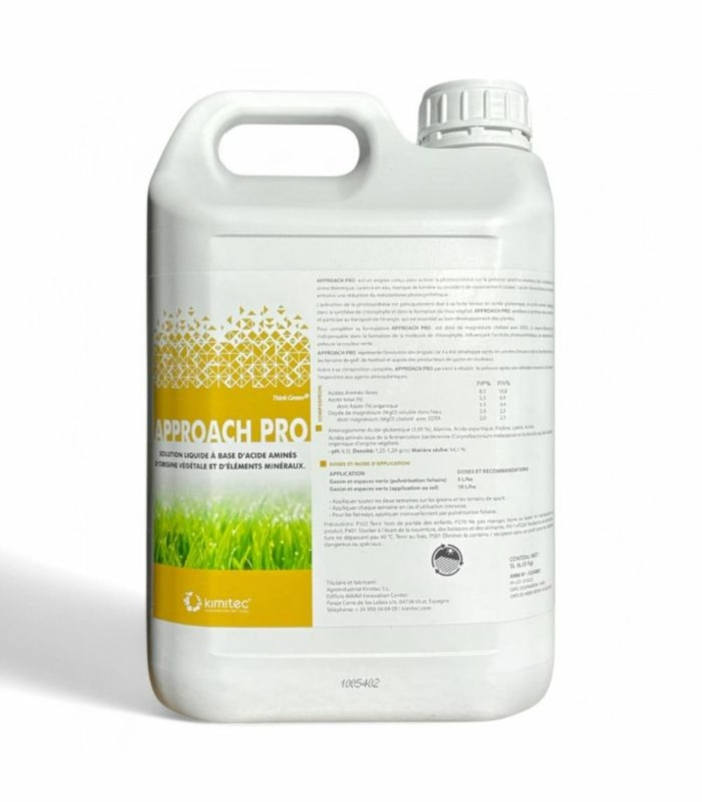Biostimulant approach pro 5 l pour résistance thermique et amélioration du sol - kimitec neg01006