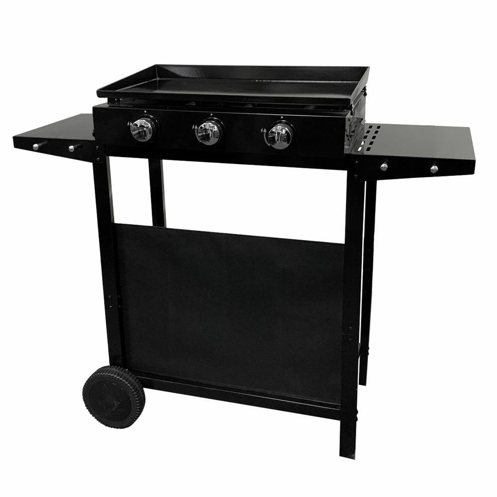 Plancha au gaz mérida 3 brûleurs + chariot