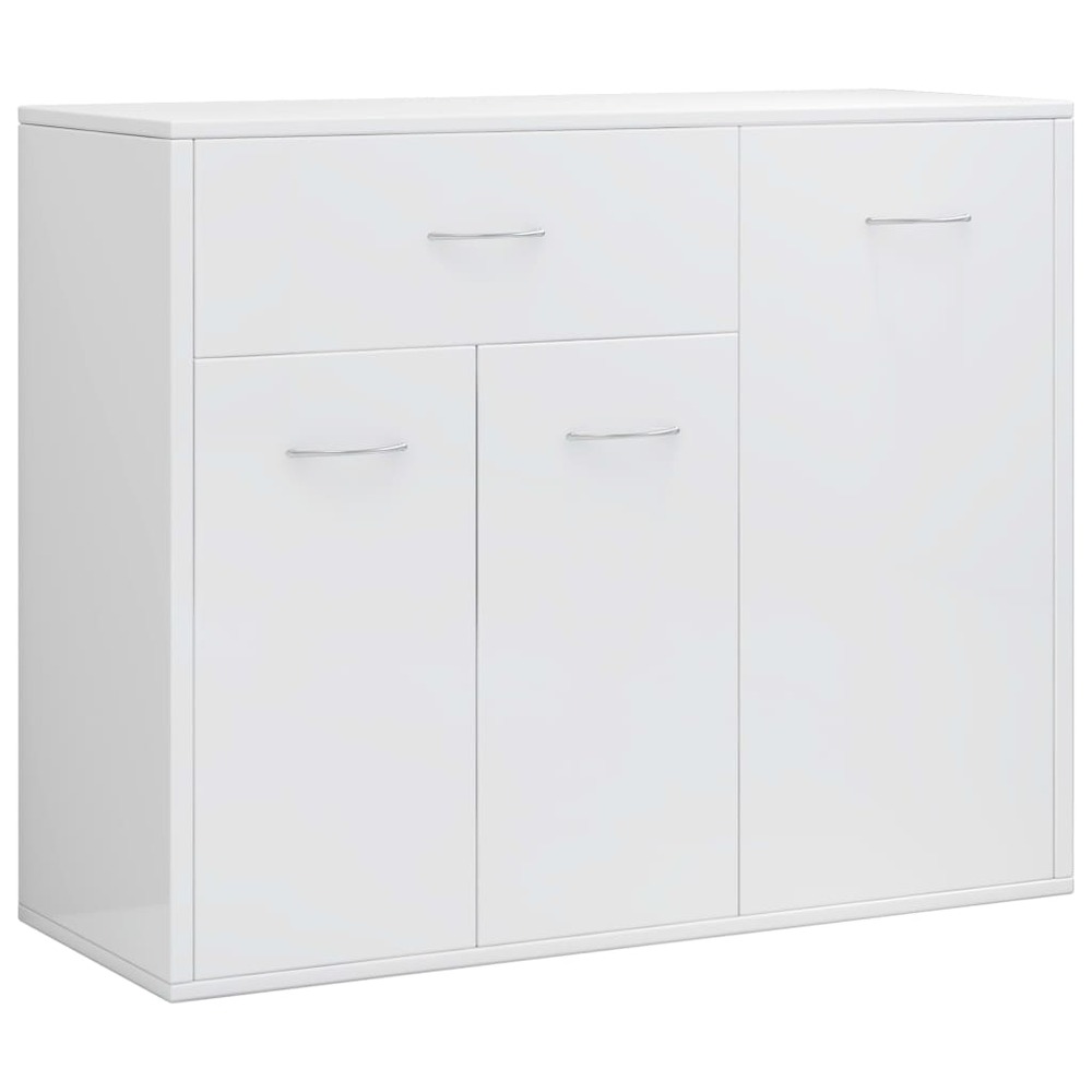 Buffet bahut commode armoire meuble de rangement organisateur cuisine salle de séjour salon brillant 88 x 30 x 70 cm bois d'i