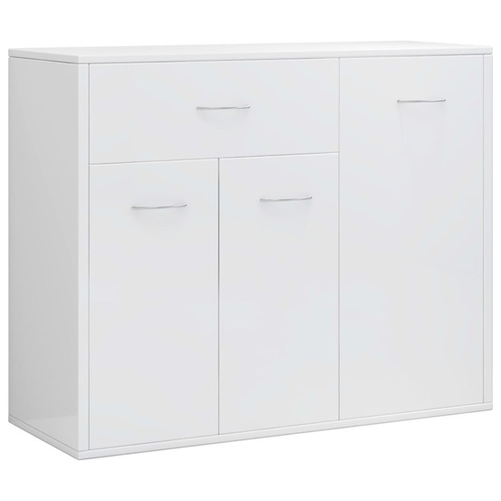 Buffet bahut commode armoire meuble de rangement organisateur cuisine salle de séjour salon brillant 88 x 30 x 70 cm bois d'i
