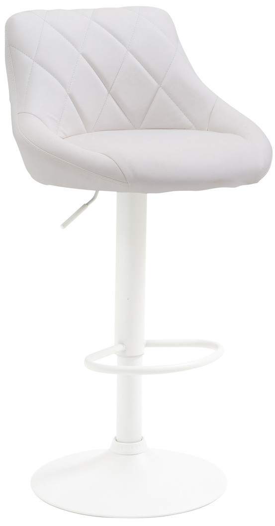 Tabouret de bar lazio simili cuir blanc