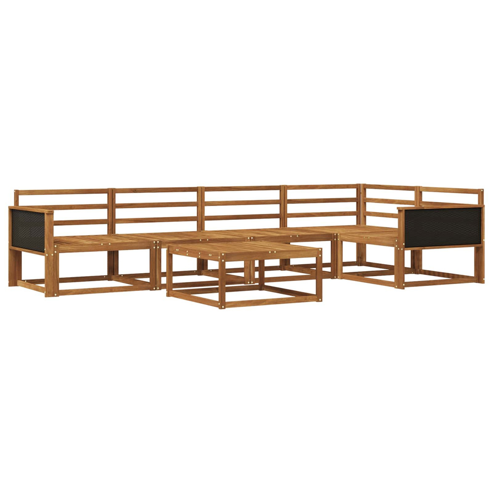 Ensemble de canapés d'extérieur 6 pcs naturel