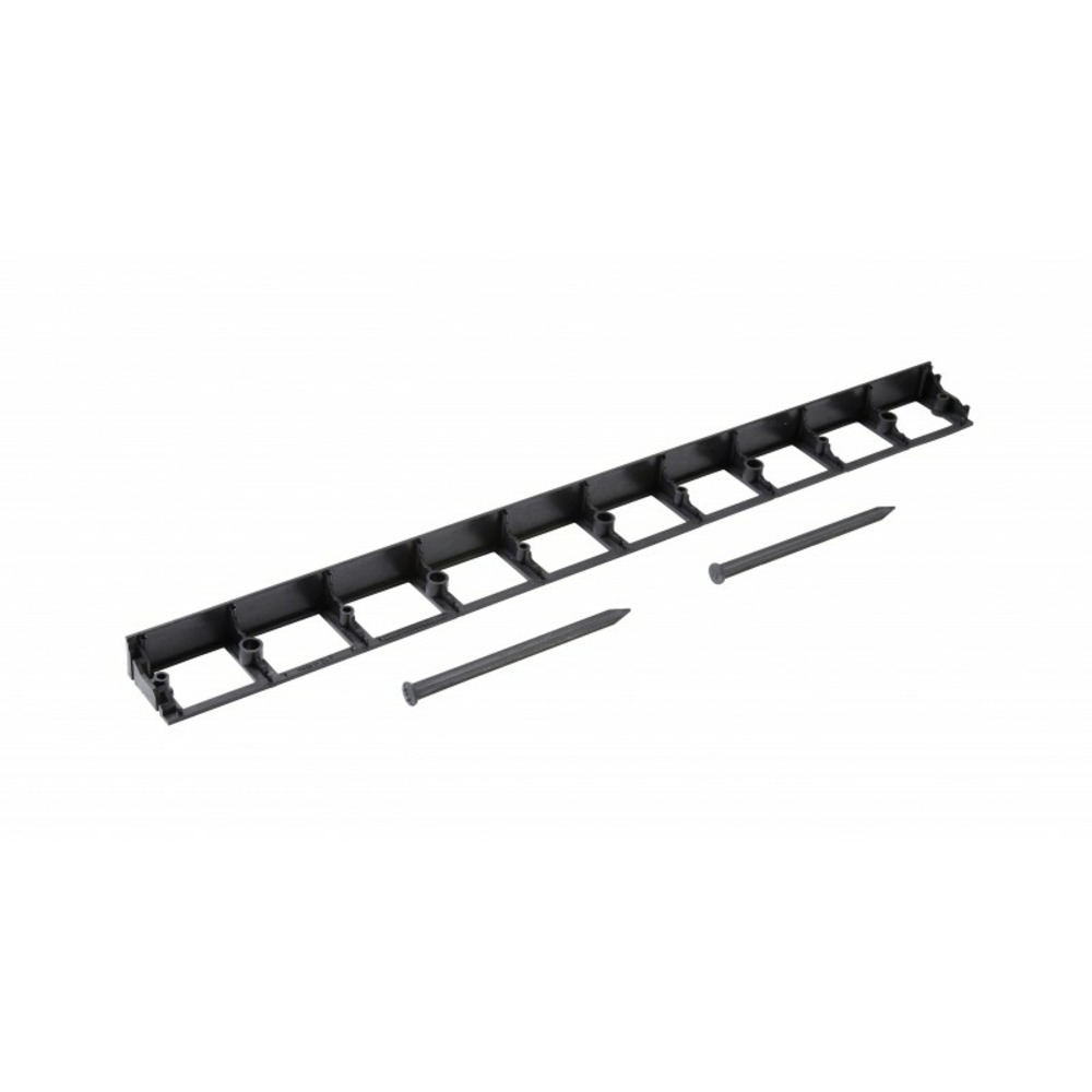Bordurette de jardin pvc 100 x 8 x 4,5 cm en lot de 2 - noir