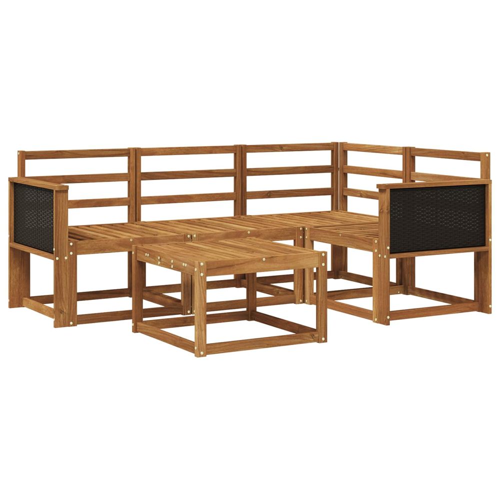 Ensemble de canapés d'extérieur 5 pc naturel