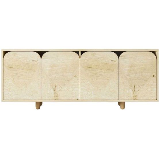 Buffet 4 portes en aggloméré lazio bohem chêne