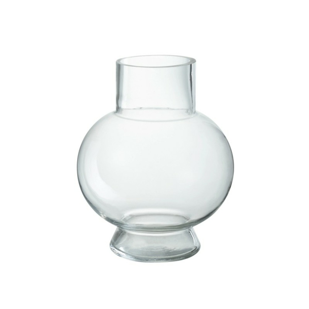 Vase boule en verre transparent 18x18x22 cm