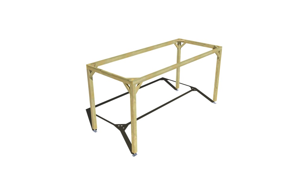 Pergola bois • 5m x 2m • indépendante • cadre simple • livraison comprise