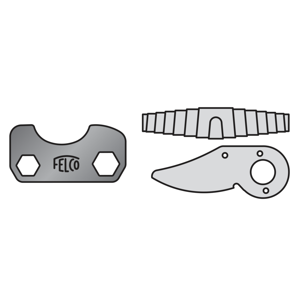 Felco kit de pièces de rechange n° 6/3-1 avec lame/outils/ressort, argent (accessoire pour sécateurs felco 6-12, 35 x 15 x 5 cm)