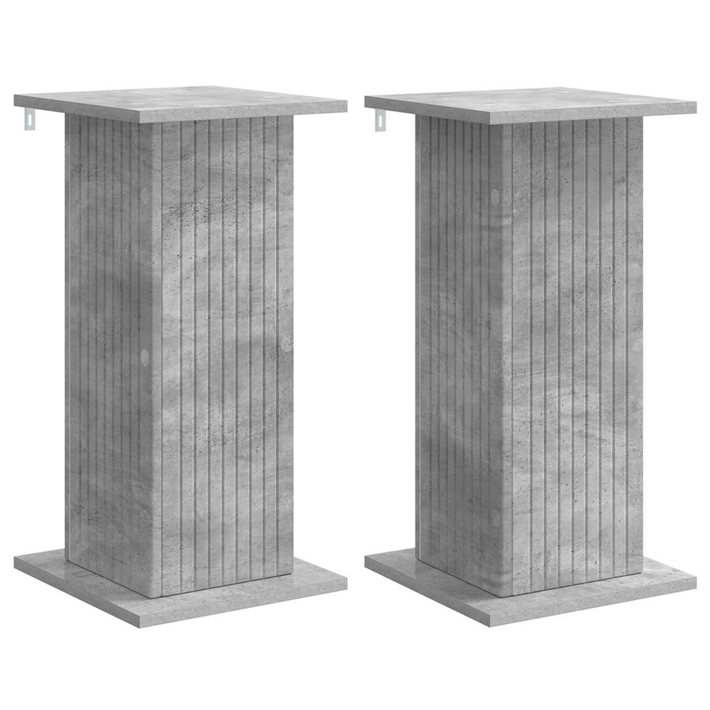 Support de plante 2 pc gris béton 30,5 x 30 x 60,5 cm