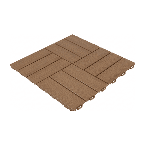 Dalle clipsable jardin finition bois