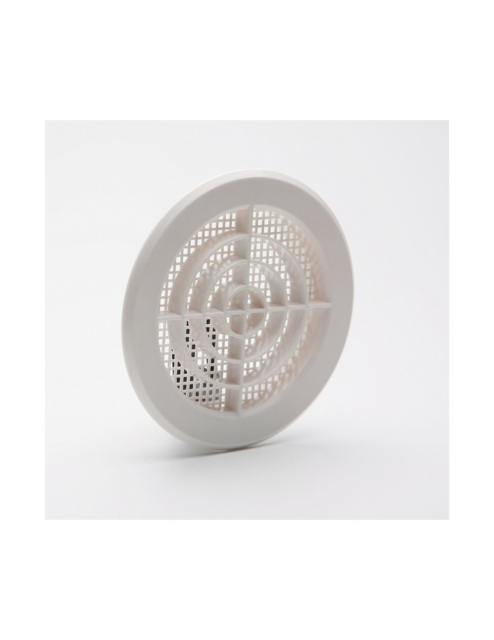 Grille avec toile mousquitaire couleur blanche d-10-11cm abs