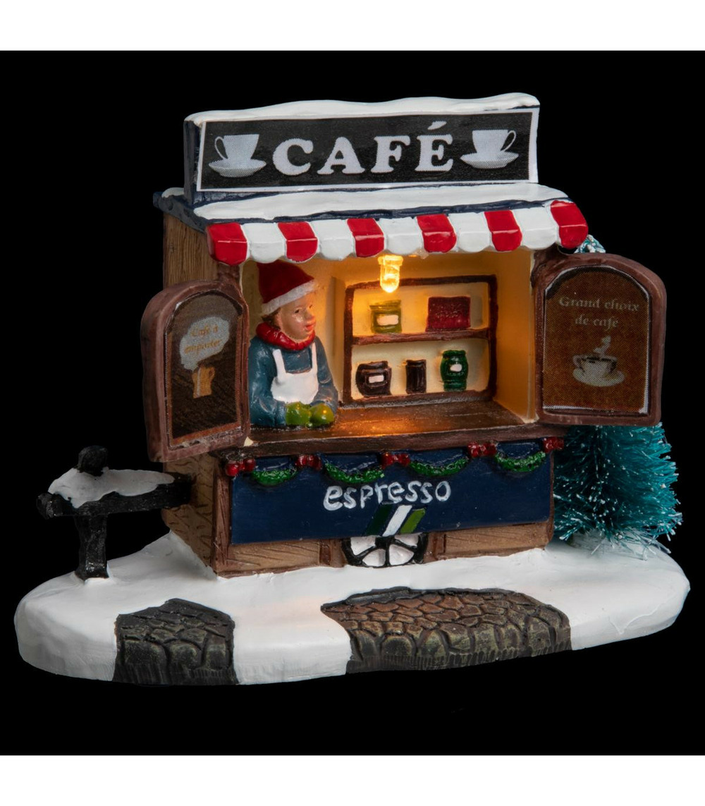 Village de noël lumineux scène de noël à piles