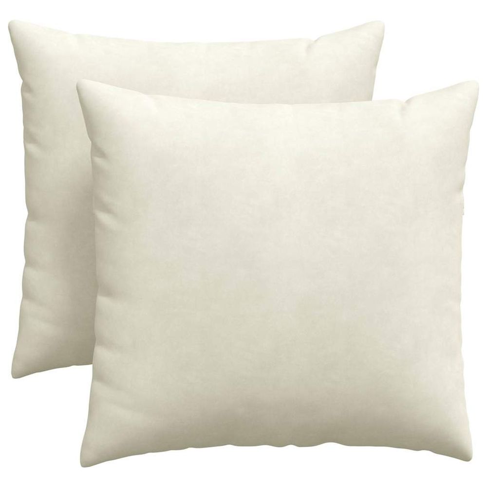 Coussins de canapé 2 pcs crème 45 x 45 cm