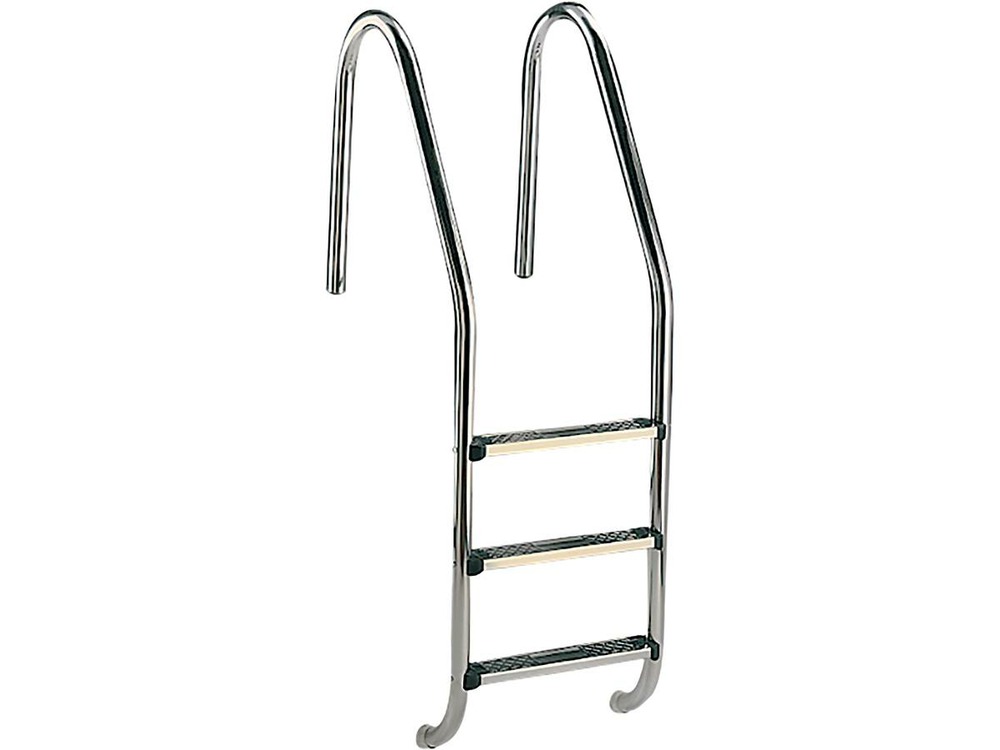 Echelle standard pour piscine - 5 marches neutres - inox